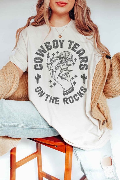 COWBOY TEARS ON THE ROCKS GRAPHIC TEE