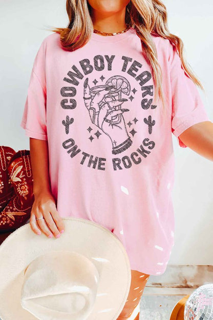 COWBOY TEARS ON THE ROCKS GRAPHIC TEE