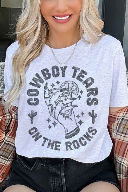 COWBOY TEARS ON THE ROCKS GRAPHIC TEE