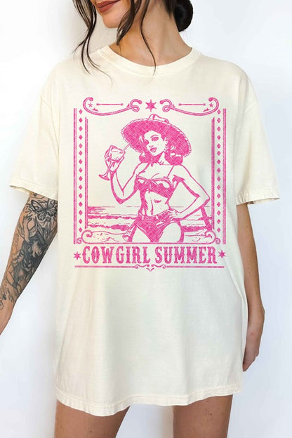 COWGIRL SUMMER WESTERN OVERSIZED TEE